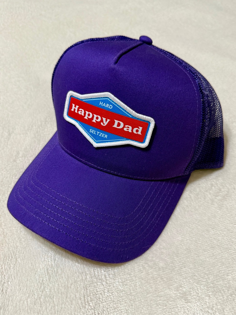Happy Dad Purple Trucker Hat